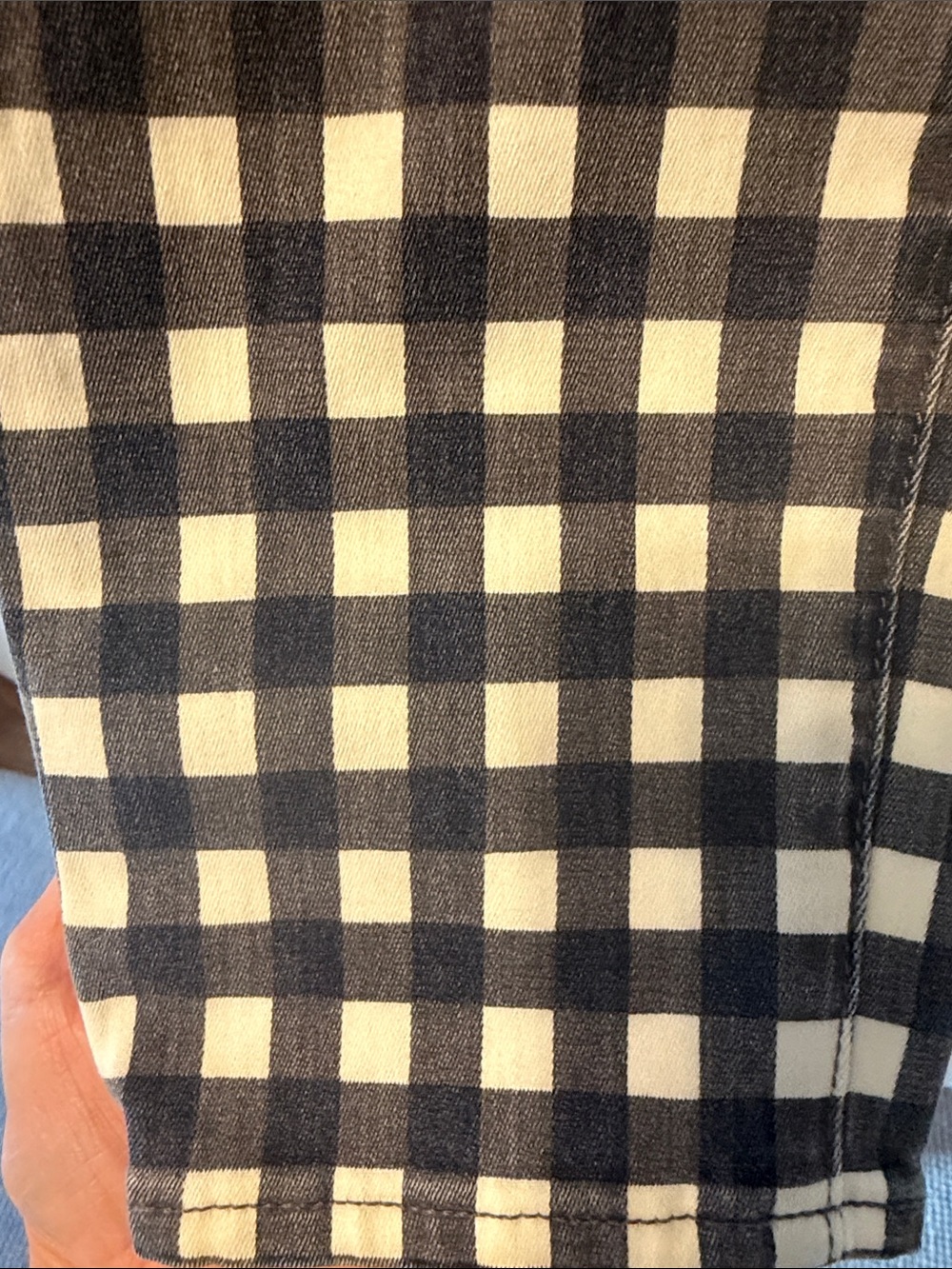 Madewell Navy and White Gingham Pants - Picture 3 of 7